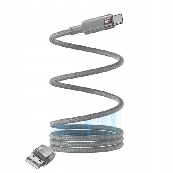 yesido Μαγνητικό Καλώδιο CA173 18W USB-TC 1m 3A, ΓΚΡΙ / SZARY