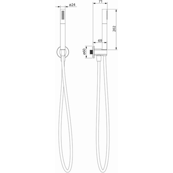 Bateria wannowa Cersanit SET B731 Zestaw wannowy podtynkowy ZEN czarny (S952-041)