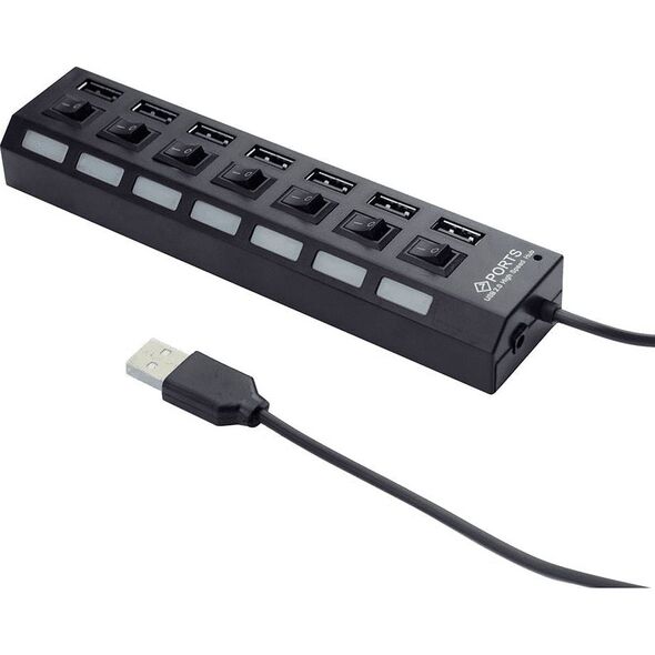HUB USB Gembird UHB-U2P7-03 7x USB-A 2.0 (UHB-U2P7-03)