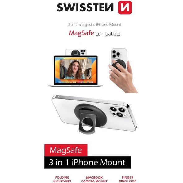 Swissten 3σε1 MagStick Βάση iPhone