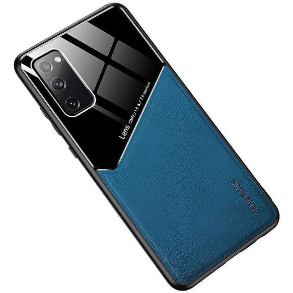 Θήκη Πλάτης από Δέρμα Mocco Lens για Samsung Galaxy A42 5G Μπλε