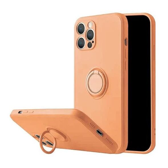 Mocco Pastel Ring Silicone Back Case for Xiaomi Redmi Note 9T Orange
