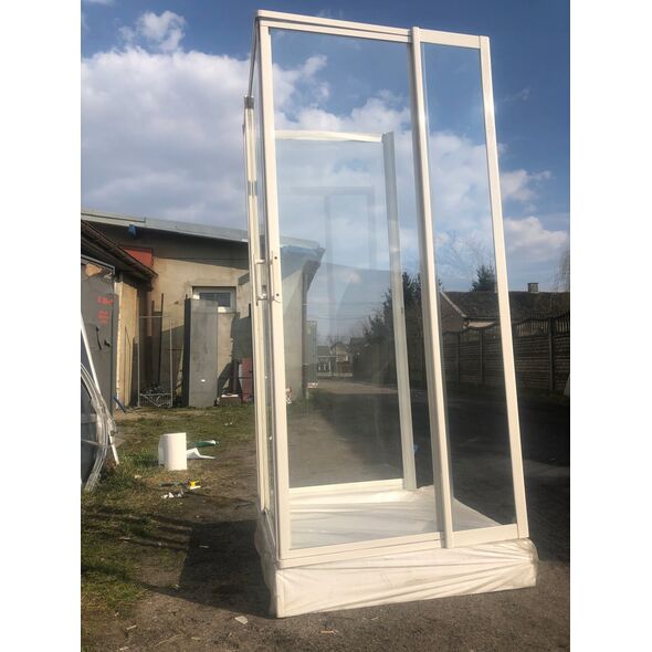 KABINA PRYSZNICOWA CITY Z ZAWIASAMI ZŁOTA 100X80X195 LEWA TRANSP