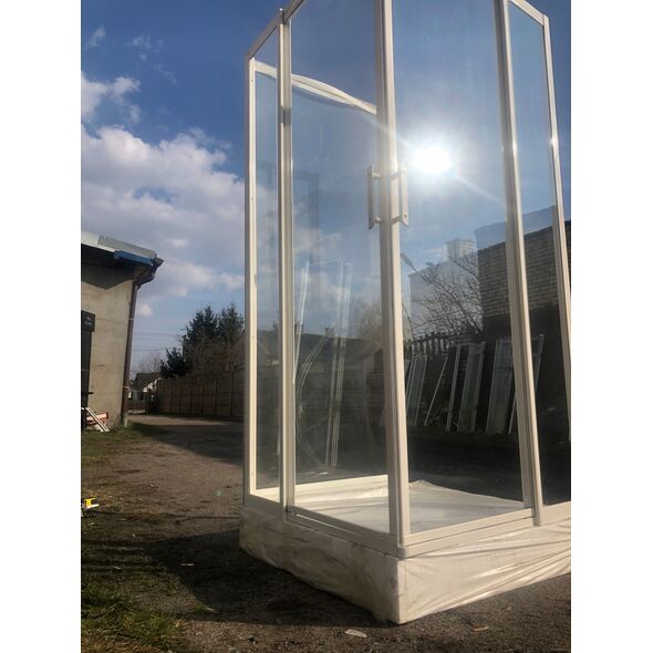 KABINA PRYSZNICOWA CITY Z ZAWIASAMI ZŁOTA 100X80X195 LEWA TRANSP