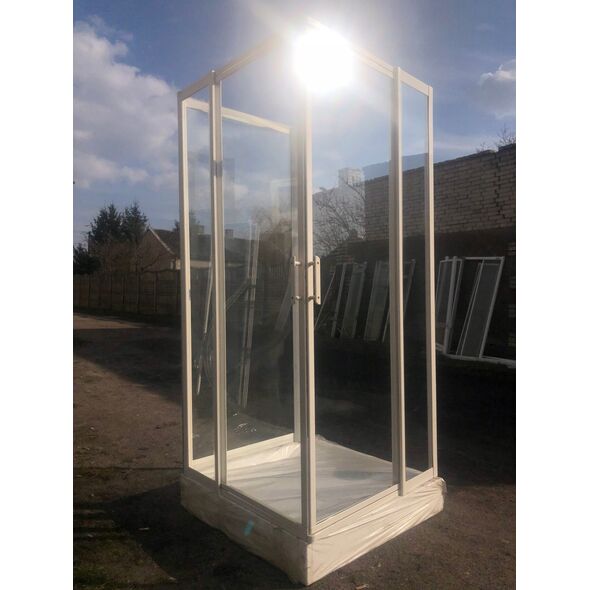 KABINA PRYSZNICOWA CITY Z ZAWIASAMI ZŁOTA 100X80X195 LEWA TRANSP