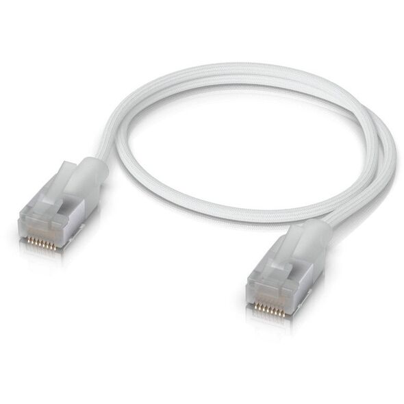 Ubiquiti UACC-Cable-Patch-EL-C6A-0.3M-W καλώδιο δικτύου Ημιδιαφανές, Λευκό 0,3 m Cat6a