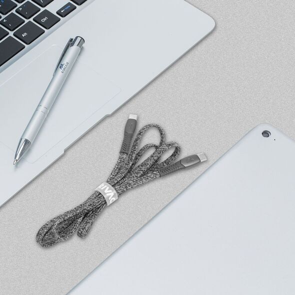 CABLE USB-C TO USB-C 1.2M/GREY PS6105 GR12 RIVACASE