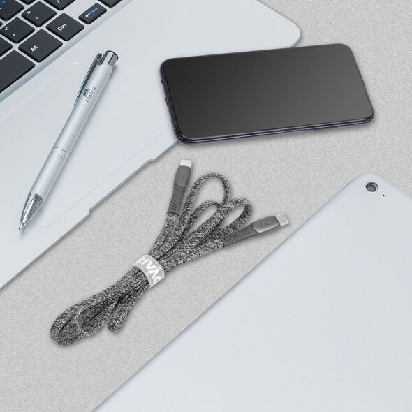 CABLE USB-C TO USB-C 1.2M/GREY PS6105 GR12 RIVACASE