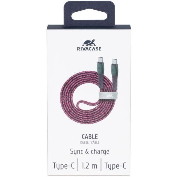 CABLE USB-C TO USB-C 1.2M/RED PS6105 RD12 RIVACASE