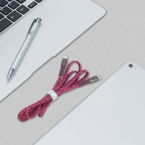 CABLE USB-C TO USB-C 1.2M/RED PS6105 RD12 RIVACASE