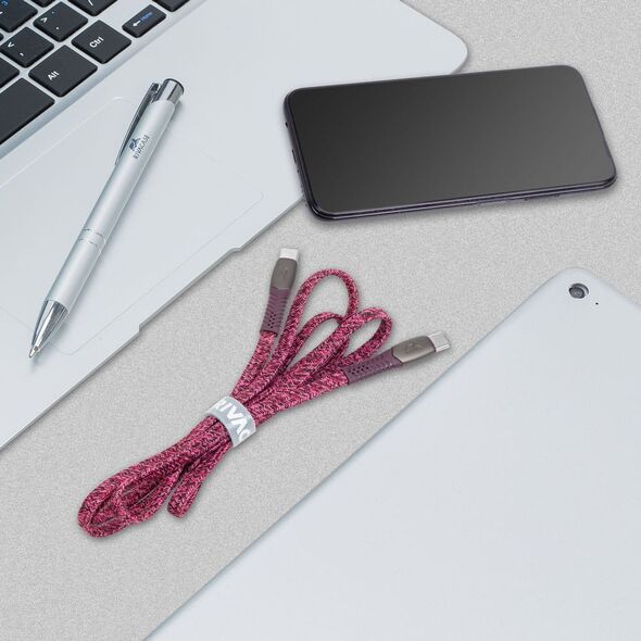 CABLE USB-C TO USB-C 1.2M/RED PS6105 RD12 RIVACASE