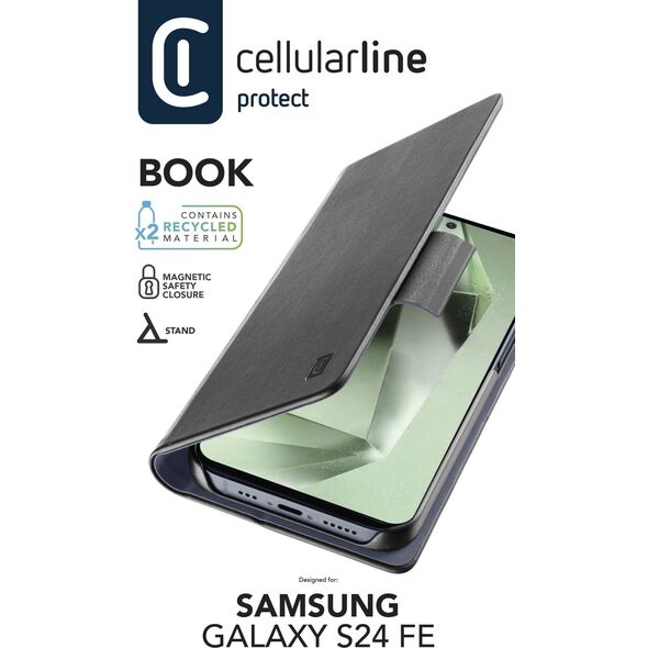 Cellularline 8018080487941 pokrowiec na telefon komórkowy 17 cm (6.7") Z klapką Czarny