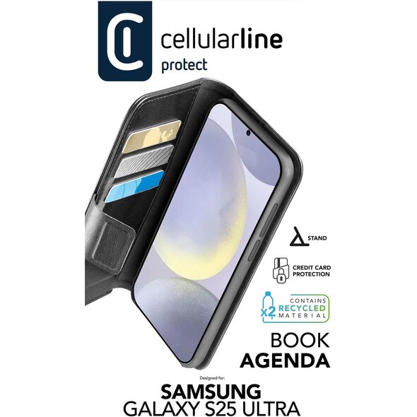 Cellularline 8018080491290 pokrowiec na telefon komórkowy 17,3 cm (6.8") Folio Czarny