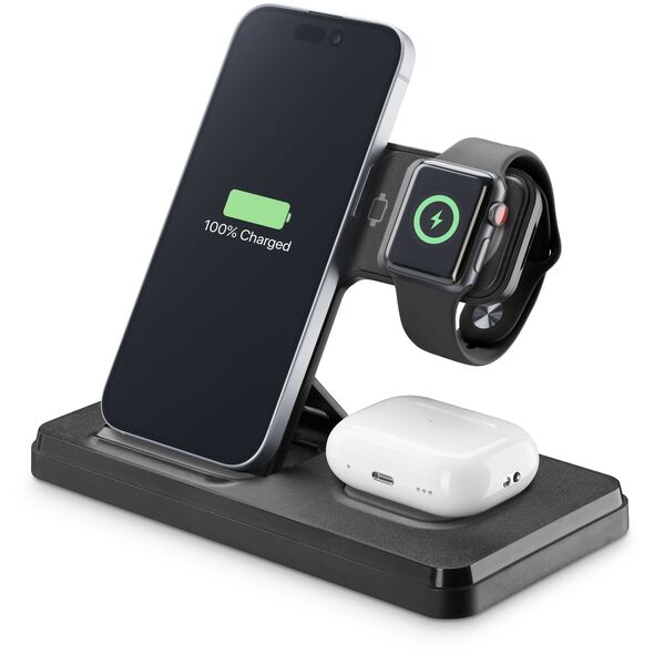 Tech Pop 8018080485701 stacja dokująca Smartwatch/Smartphone Czarny