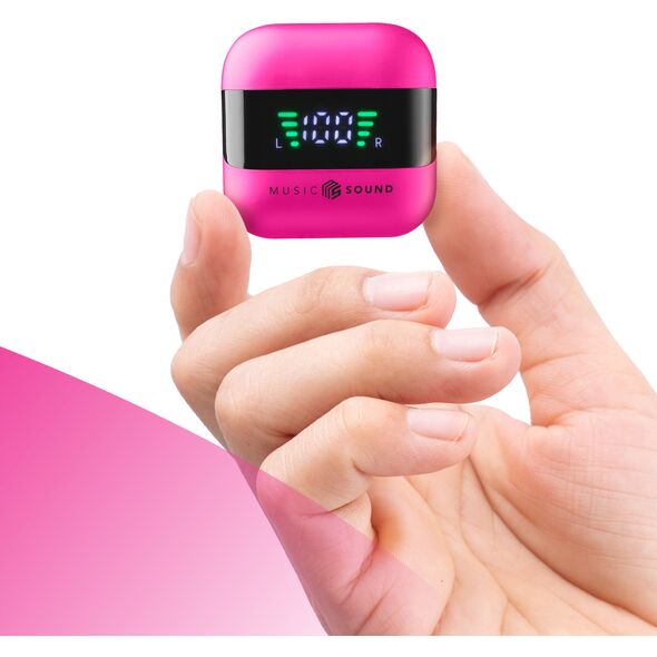 Music Sound 8018080488634 Zestaw słuchawkowy Bezprzewodowy Douszny Połączenia/muzyka Bluetooth Różowy