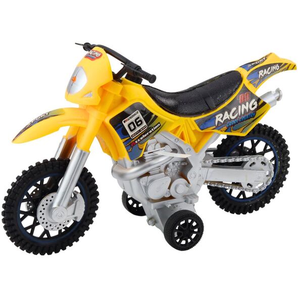 Motor Crossowy Off-Road Napęd Światła Dźwięki Żółty