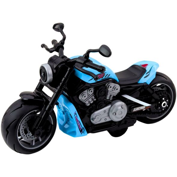 Motocykl Zabawkowy Na Baterie Napęd Światła Dźwięki Niebieski