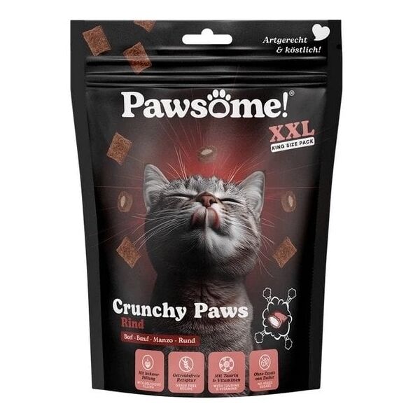 Pawsome Crunchy Paws Przysmak dla Kota Wołowina 150g