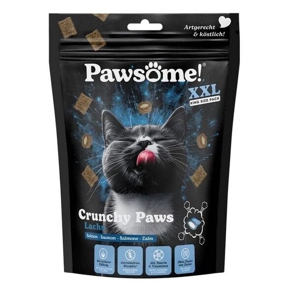 Pawsome Crunchy Paws Przysmak dla Kota Łosoś 150g