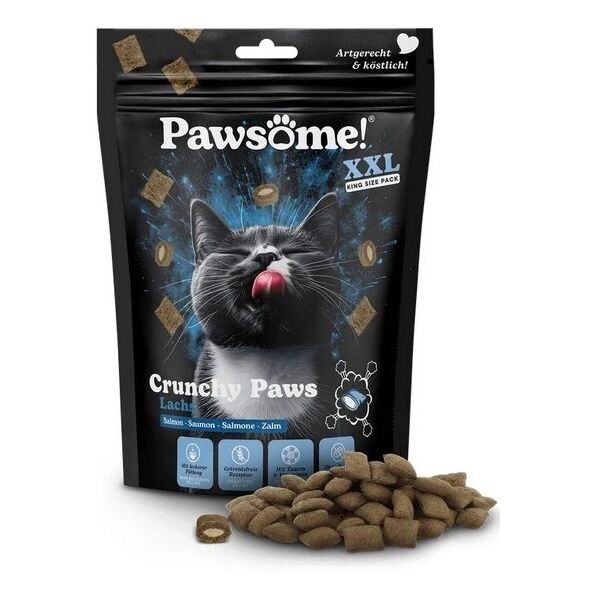 Pawsome Crunchy Paws Przysmak dla Kota Łosoś 150g