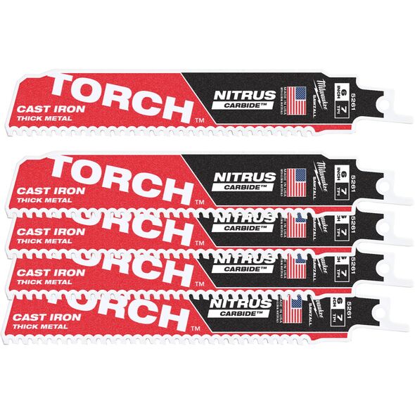 MILWAUKEE ΠΡΙΟΝΟΛΕΠΙΔΑ S TCT TORCH NITRUS 150mm/8T /5τμχ.