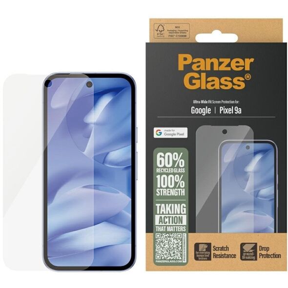 Tempered glass PanzerGlass Ultra-Wide Fit για το Google Pixel 9a 5G