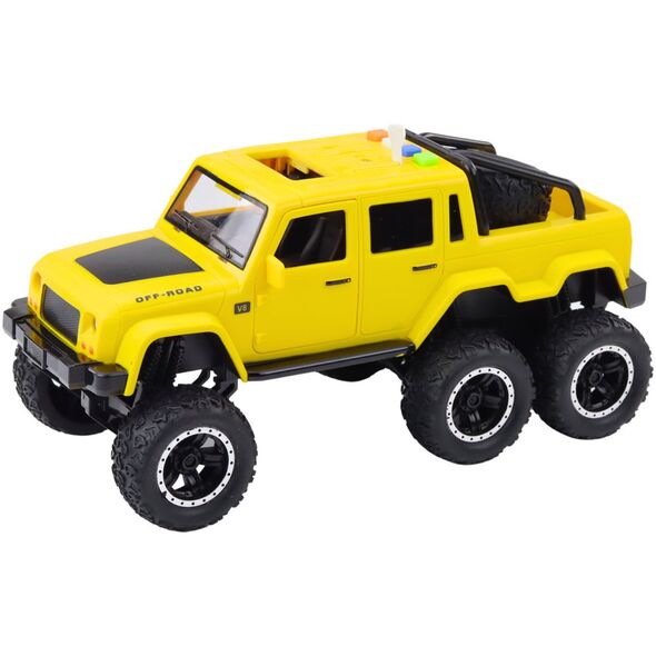 Αυτοκίνητο Off-Road Με Κινητήρα Τριβής Φώτα Ήχοι Κίτρινο 6x6 1:16