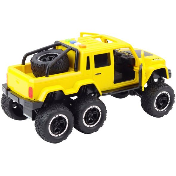 Αυτοκίνητο Off-Road Με Κινητήρα Τριβής Φώτα Ήχοι Κίτρινο 6x6 1:16
