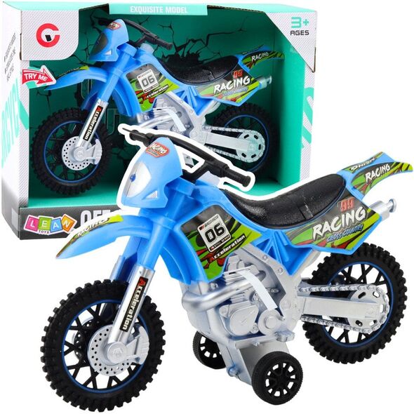 Μοτοσικλέτα Cross Off-Road Κίνηση Φώτα Ήχοι Μπλε