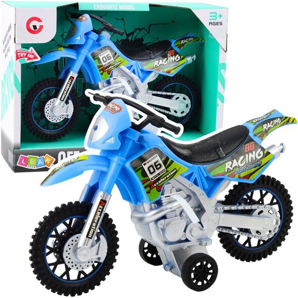Μοτοσικλέτα Cross Off-Road Κίνηση Φώτα Ήχοι Μπλε