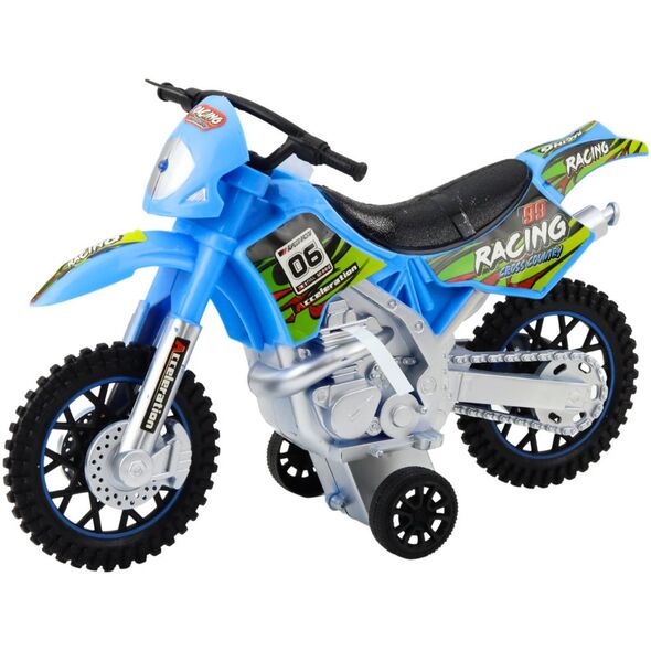 Μοτοσικλέτα Cross Off-Road Κίνηση Φώτα Ήχοι Μπλε