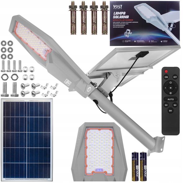 Lampa solarna VOLT POLSKA WARRIOR 250 + panel 40W + 30.000mAh + pilot