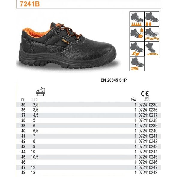 Beta Tools Półbuty robocze 7241B skórzane rozmiar 48 072410248