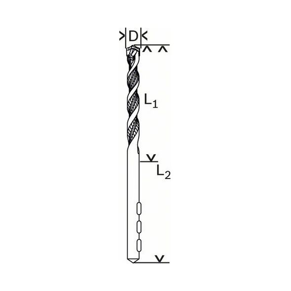 Wiertło Bosch walcowe 5mm  (2608588141)