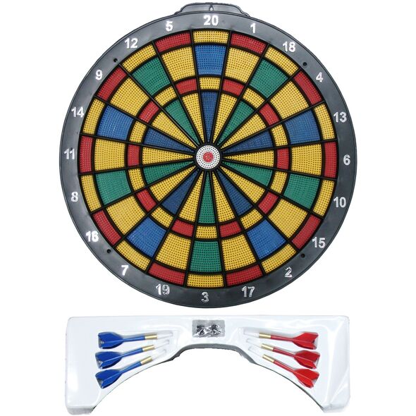 Zestaw Tarcza Soft Perforowana Dart Gra w Rzutki Lotki KUBISPORT 36 cm