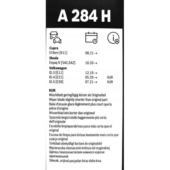 Bosch Bagrudeviskerblad A284H