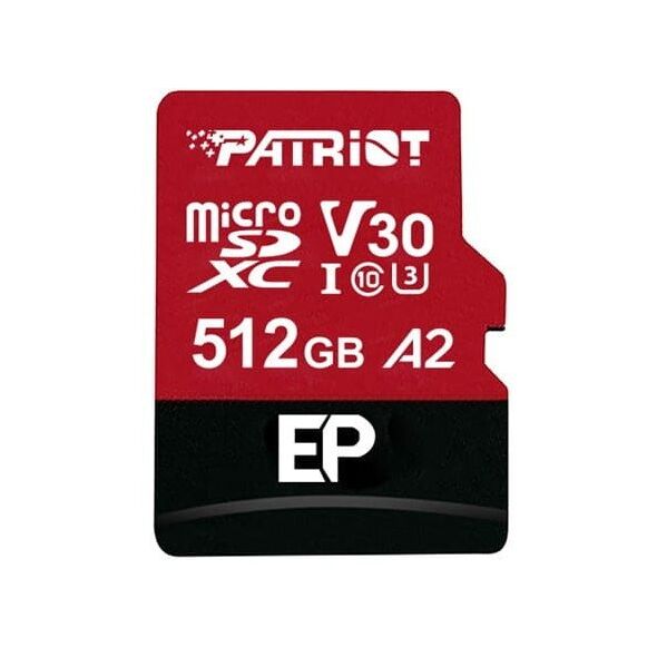 Patriot EP Pro A2 Micro SDXC 512GB 90/80 MB/s V30 U3 Class10