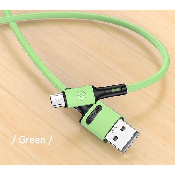 Kabel USB Usams USB-A - microUSB 1 m Zielony (69871-uniw)