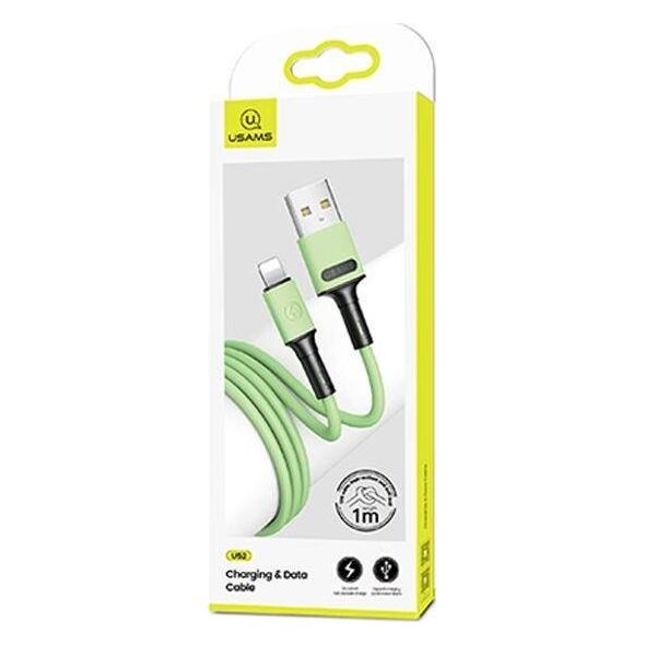 Kabel USB Usams USB-A - Lightning 1 m Zielony (69867-uniw)