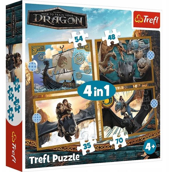 PUZZLE 4w1 Δρακοημέρες HowToTrainYourDragon 34678