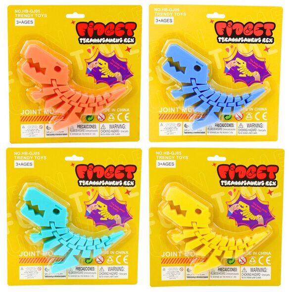 Dinozaur Puzzle Fidget 3D Układanka Elastyczny Do Wyginania Mix LEAN TOYS