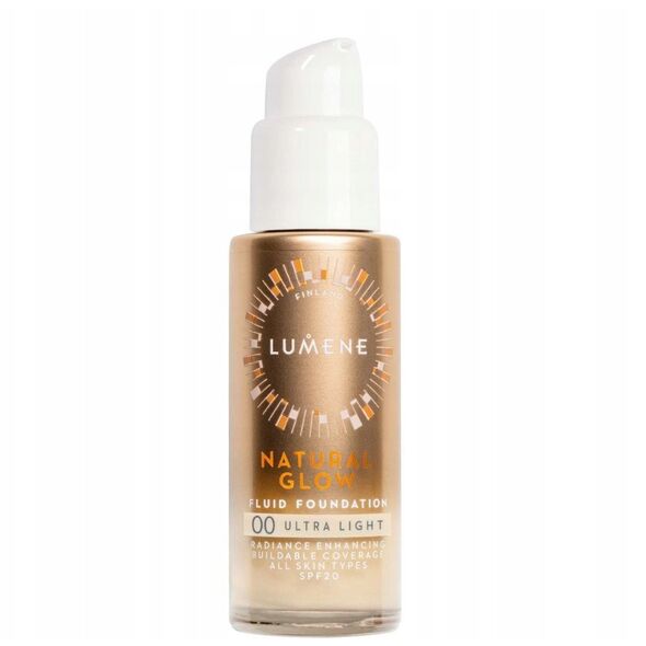 LUMENE_Natural Glow Fluid Foundation υγρό μέικαπ προσώπου 00 Ultra Light 30ml