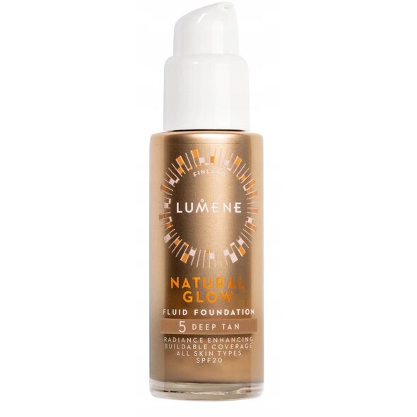 LUMENE_Φυσικό Λαμπερό Υγρό Foundation podkład do twarzy 5 Deep Tan 30ml