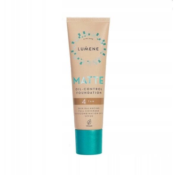 LUMENE_Matte Oil-Control ματ foundation για το πρόσωπο SPF20 4 Tan 30ml