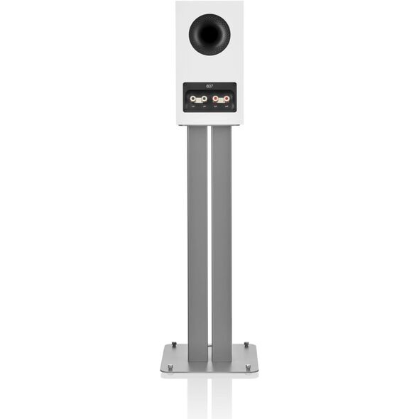 B&W 607 S3 pedestal speaker, 1 pc, white/oak