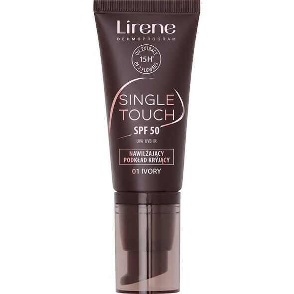 Lirene Single Touch SPF50 Nawilżający podkład kryjący 01 Ivory,  30 ml