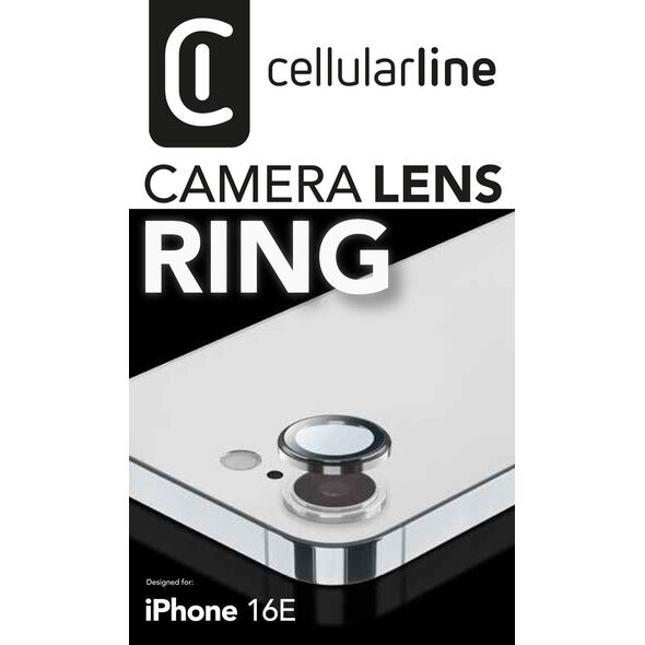 Cellularline Camera Lens Protection Ring fr iPhone 16e Clear