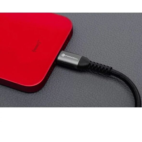 Kabel USB-C 27W 2m Forcell Lightning PD Nylon LAPTOP PC SMARTFON