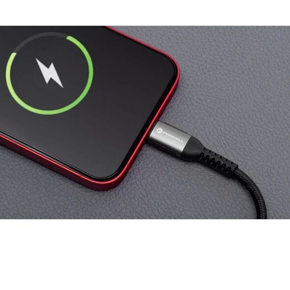 Kabel USB-C 27W 2m Forcell Lightning PD Nylon LAPTOP PC SMARTFON