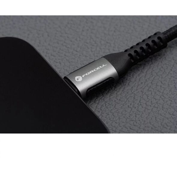 Kabel USB-C 27W 2m Forcell Lightning PD Nylon LAPTOP PC SMARTFON